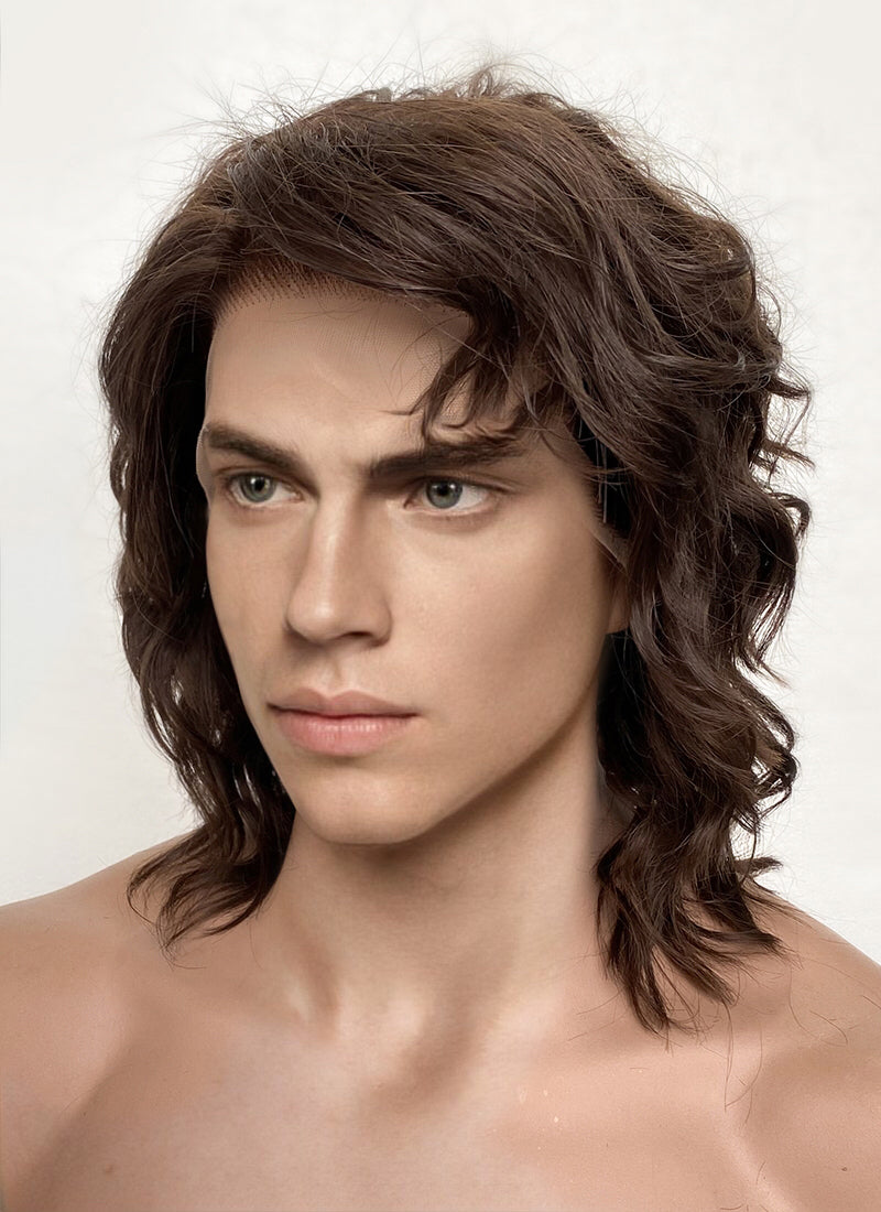 Star Wars Anakin Skywalker Darth Vader Brunette Wavy Lace Front Synthetic Men s Wig LF407GA