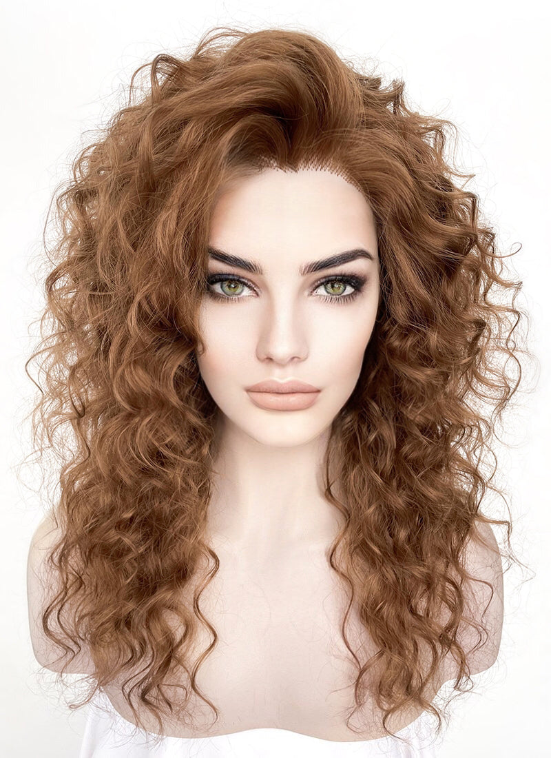 Brown wig curly hotsell