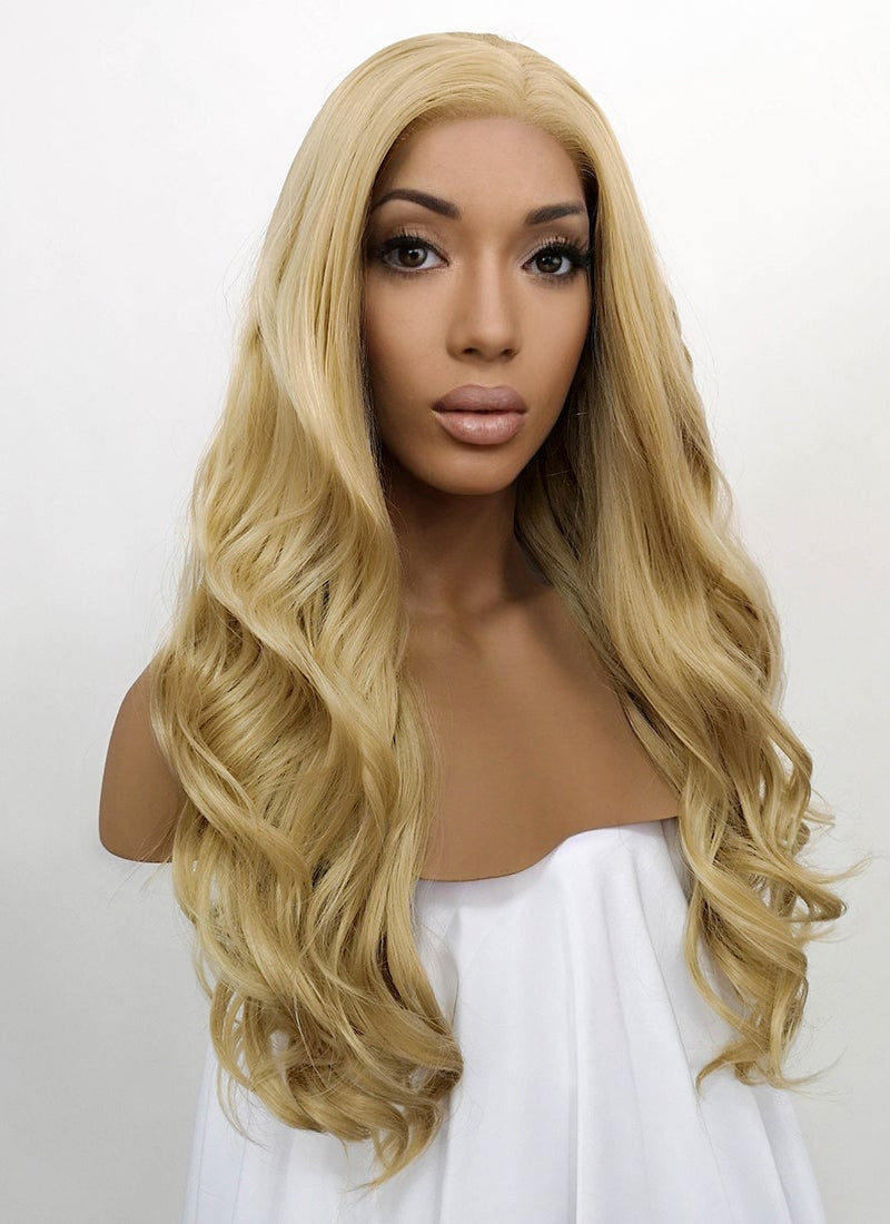 Ombre Golden Blonde Wavy online Lace Wig