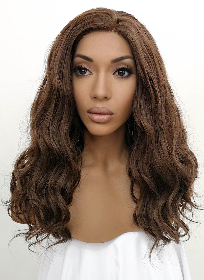 Brown synthetic wig hotsell