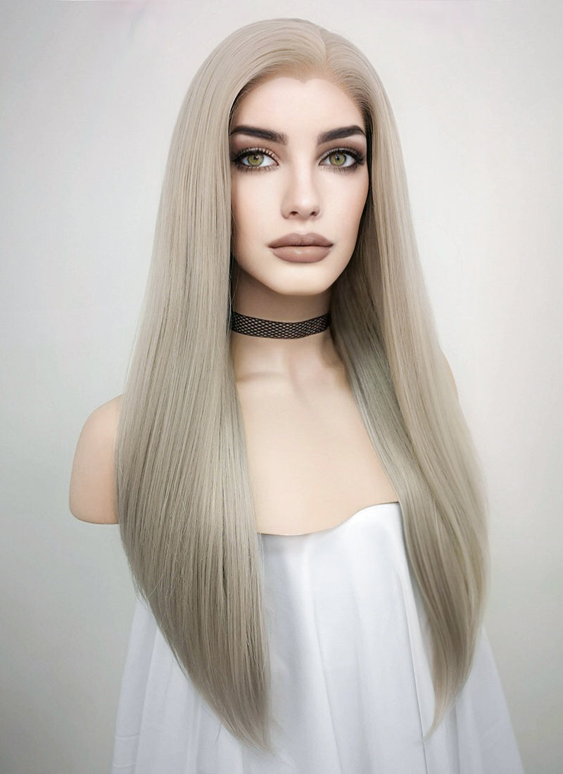 Blondish Grey Lace Front Wig | WigIsFashion – Wig Is Fashion
