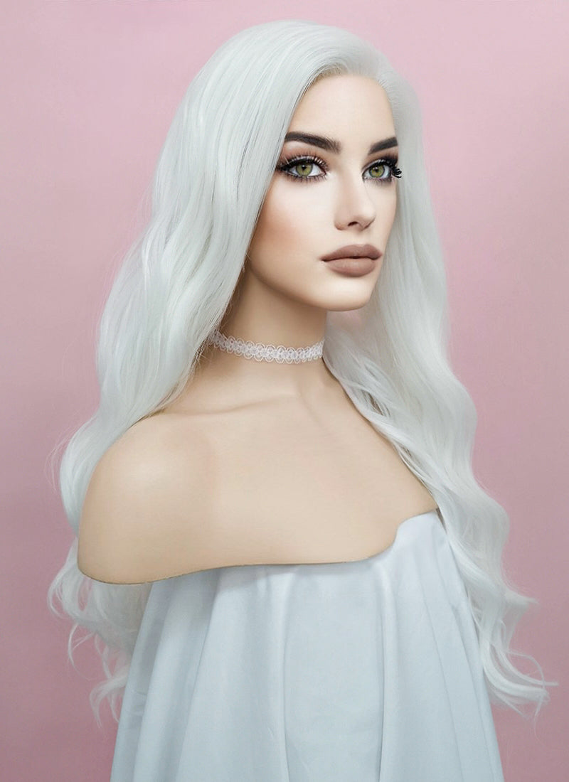 Front lace 2025 white wig