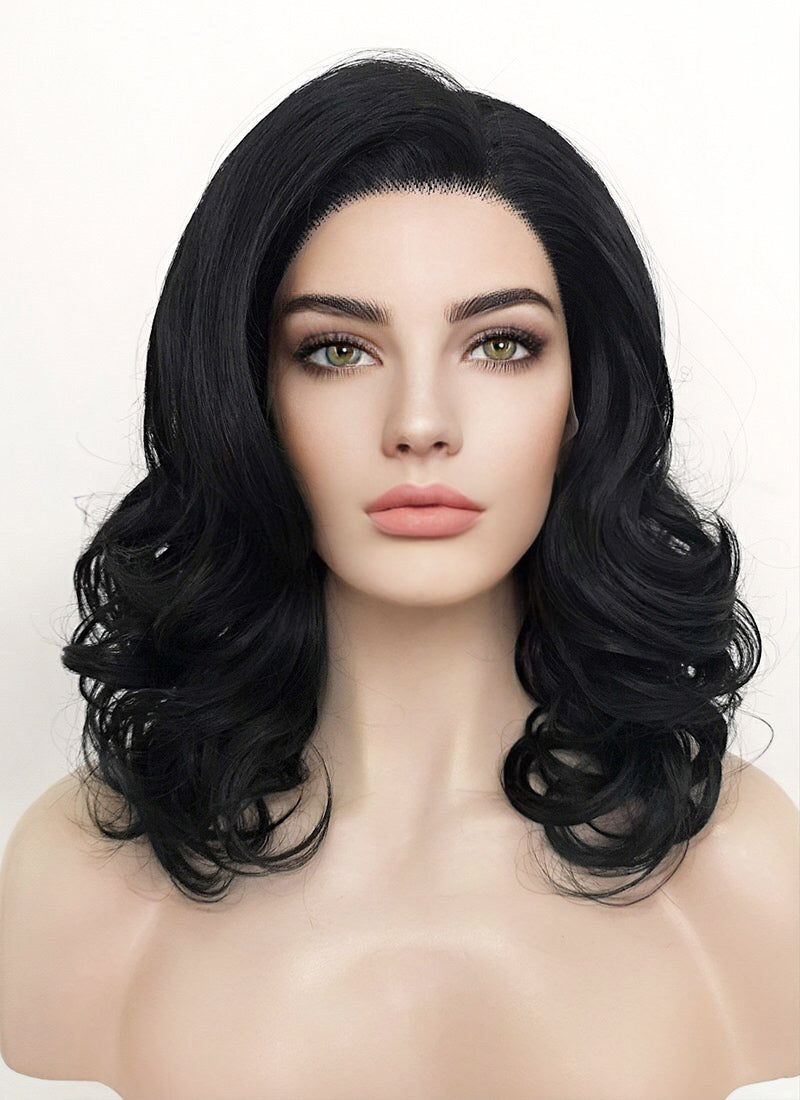 Jet Black Bob Lace Front Synthetic Wig LF257 WigIsFashion Wig