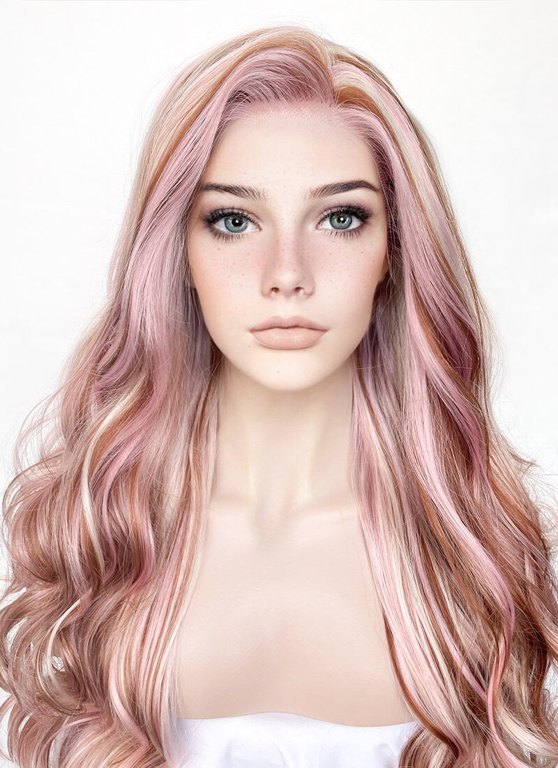 Pink & Blonde popular Human Hair Wig