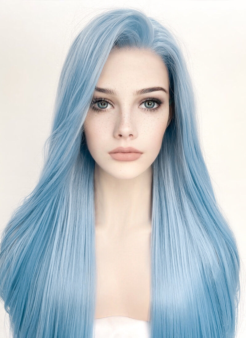 Pastel Blue Lace Front Wig WigIsFashion Wig Is Fashion