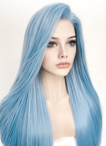 Pastel Blue Lace Front Wig | WigIsFashion – Wig Is Fashion