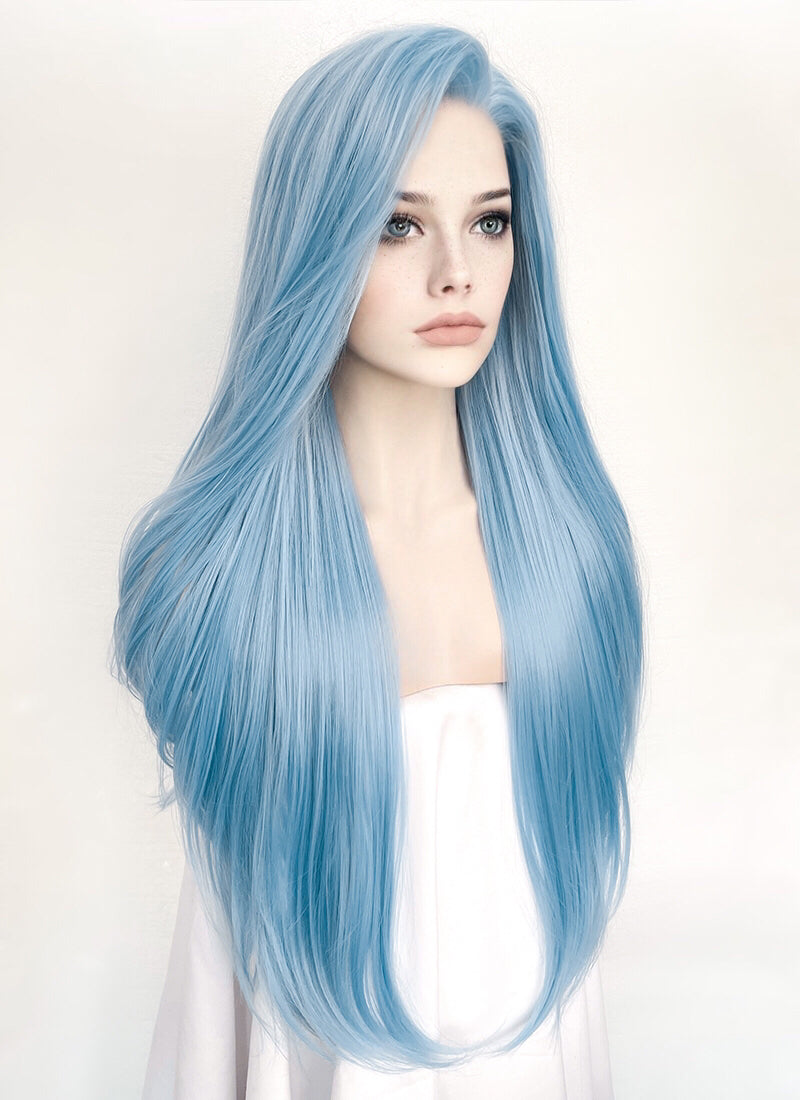 Pastel Blue Lace Front Wig WigIsFashion Wig Is Fashion