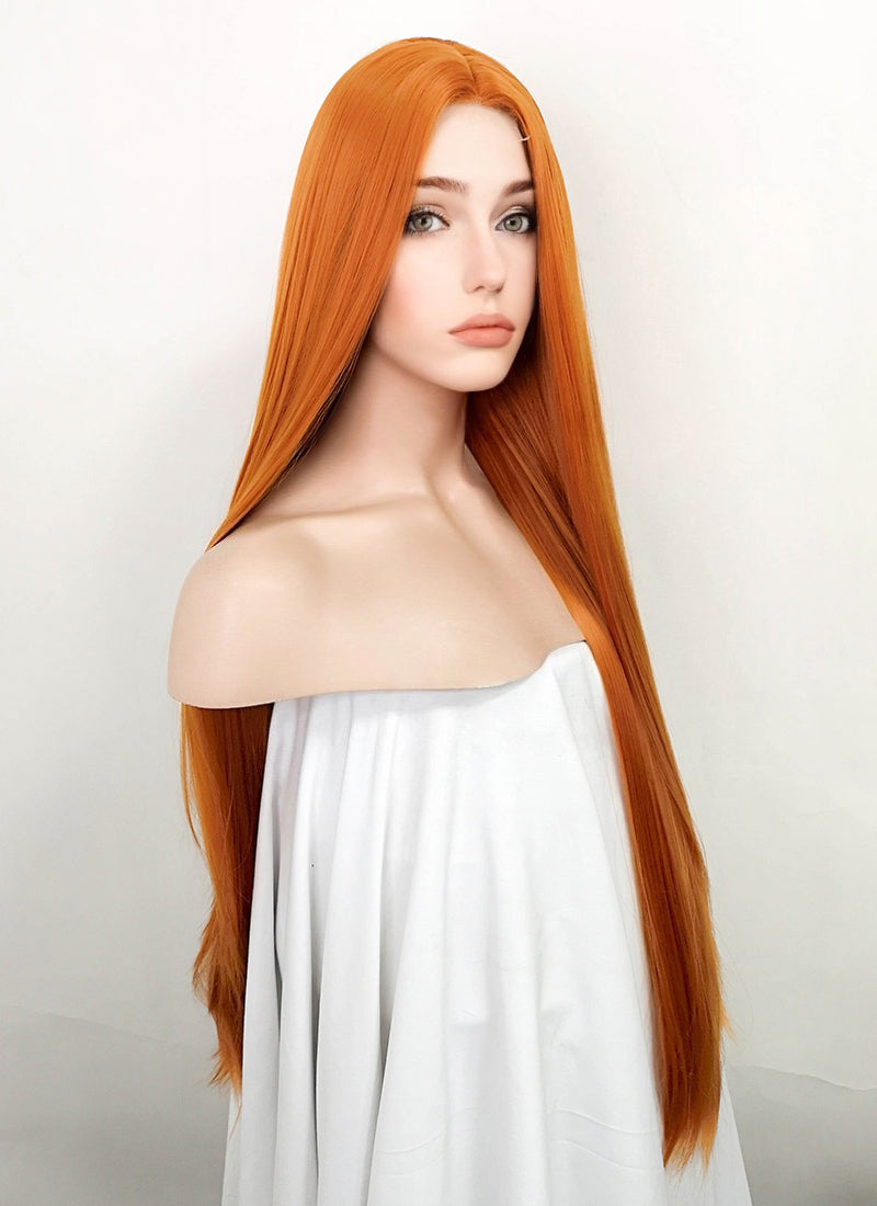 Black Red Ombre Straight Synthetic Wig NS408