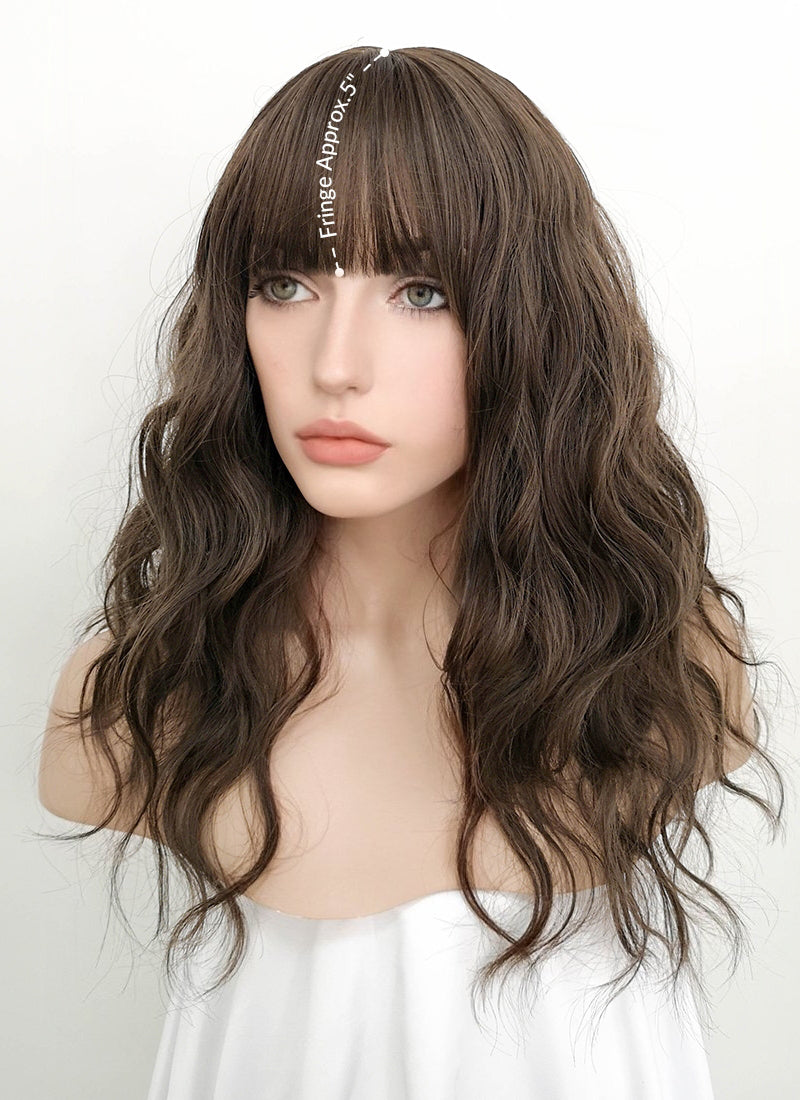 Brunette Wavy Synthetic Wig NS065 | WigIsFashion – Wig Is Fashion