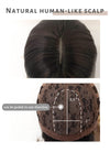 Mixed Brown With Dark Roots Straight Synthetic Wig NS082