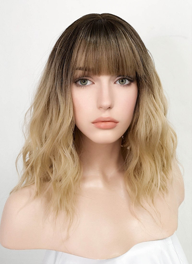 Blonde With Dark Roots Synthetic Wig WigIsFashion Wig Is Fashion