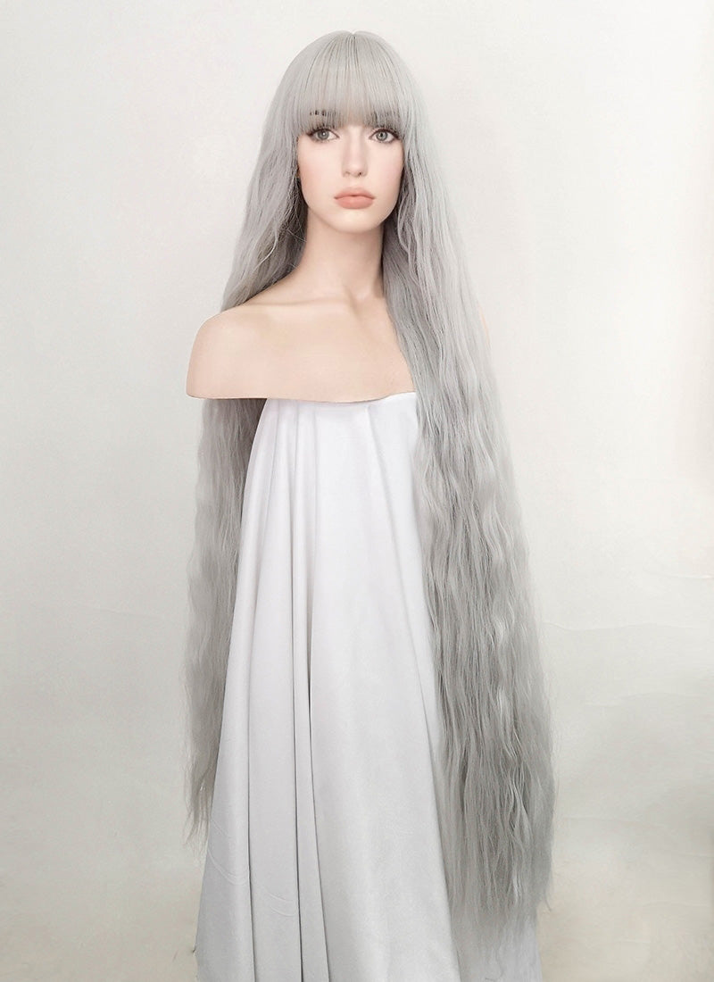 Grey Wavy Synthetic Hair Wig NS353 WigIsFashion Wig Is Fashion