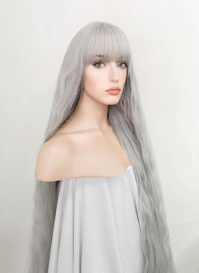 Grey Wavy Synthetic Hair Wig NS353