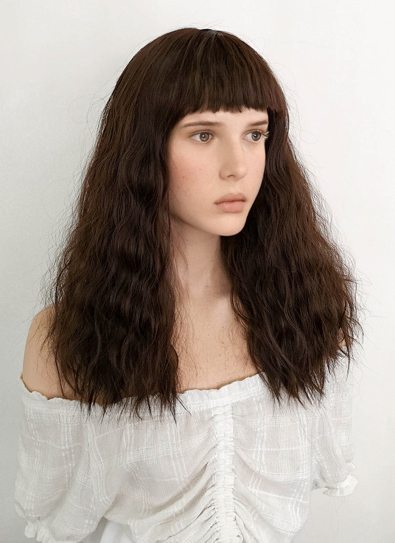 Stranger Things Eleven Brunette Synthetic Wig WigIsFashion Wig