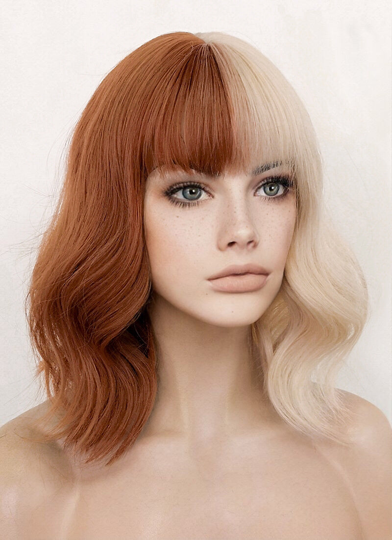 Ginger Blonde Split Color Synthetic Hair Wig WigIsFashion Wig