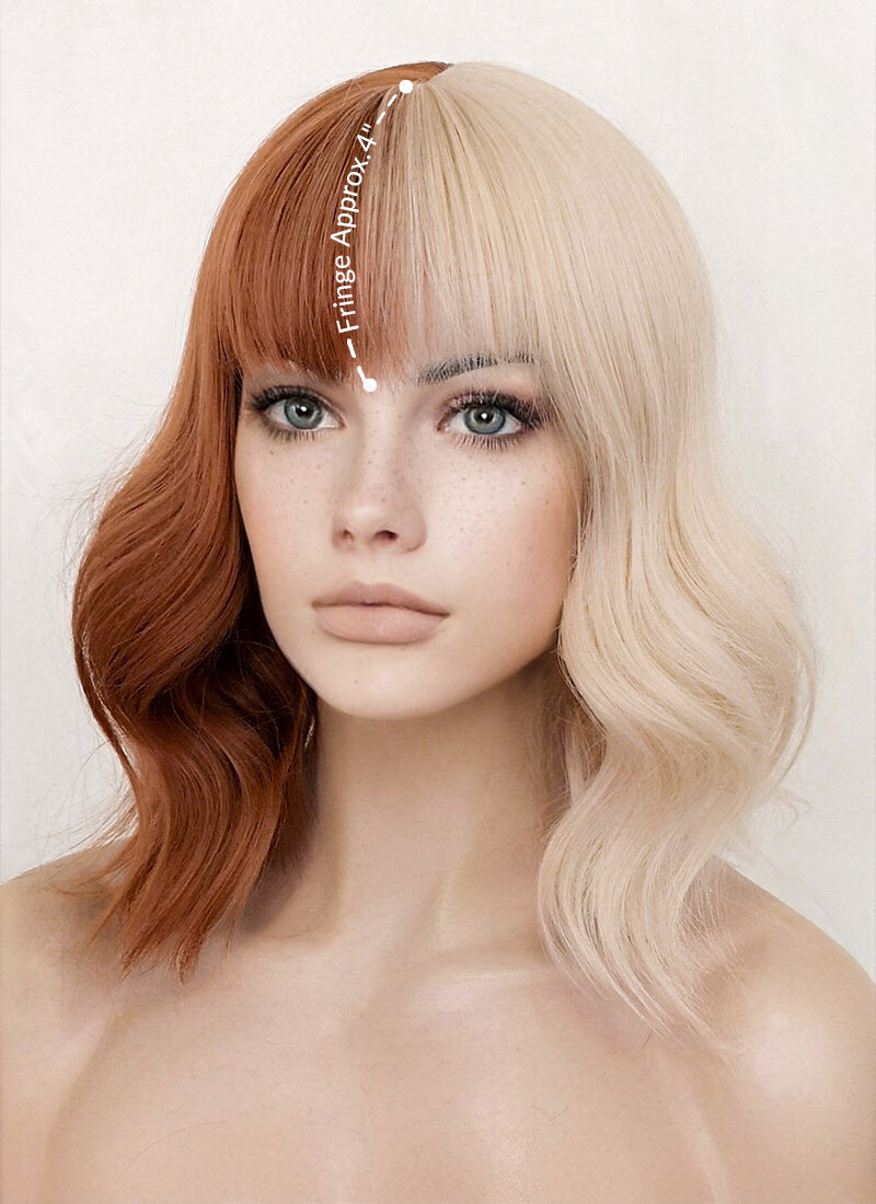 Ginger Blonde Split Color Synthetic Hair Wig WigIsFashion Wig