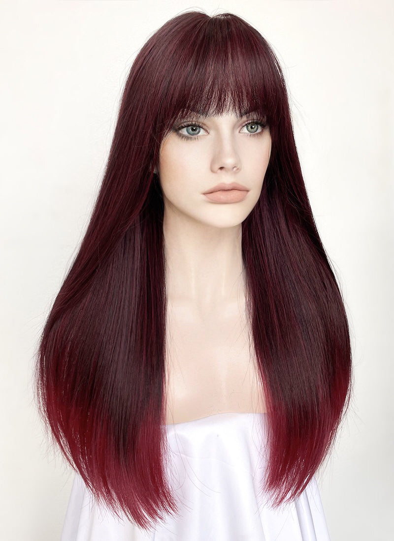 Black Mixed Red Synthetic Hair Wig WigIsFashion Wig Is Fashion