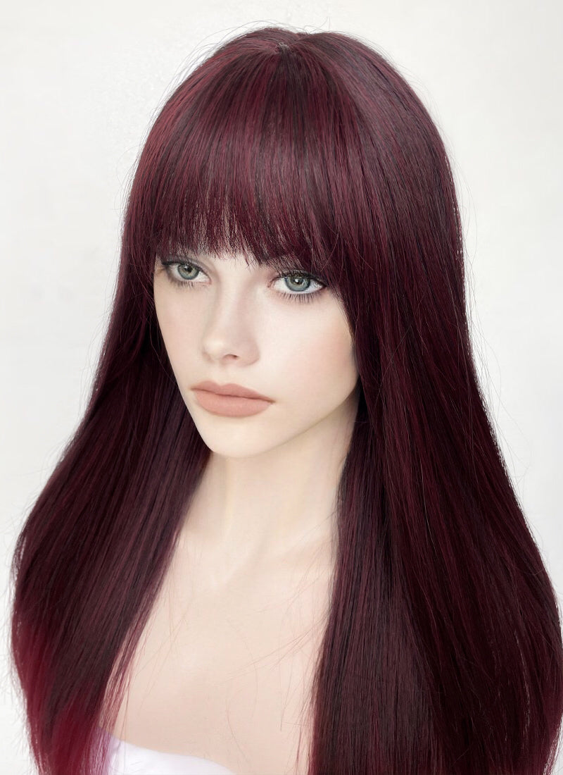 Black Mixed Red Synthetic Hair Wig WigIsFashion Wig Is Fashion