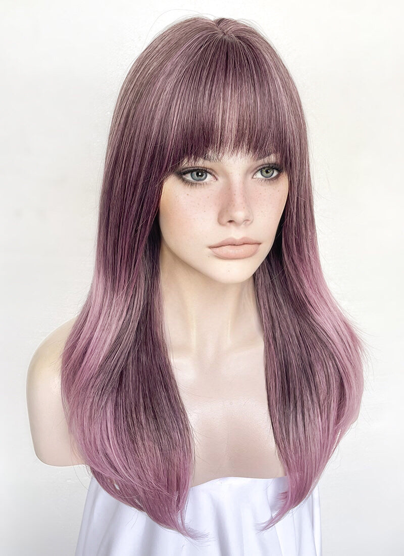 Ash Pink Purple Mixed Synthetic Hair Wig WigIsFashion Wig Is